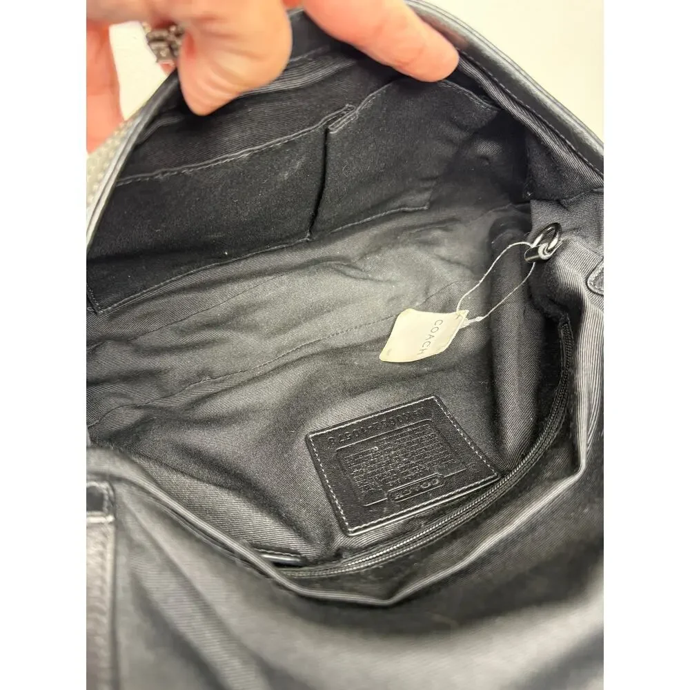 Coach Soho Flap Shoulder Bag Black Leather 10578 Y2K Vintage Shoulder Purse